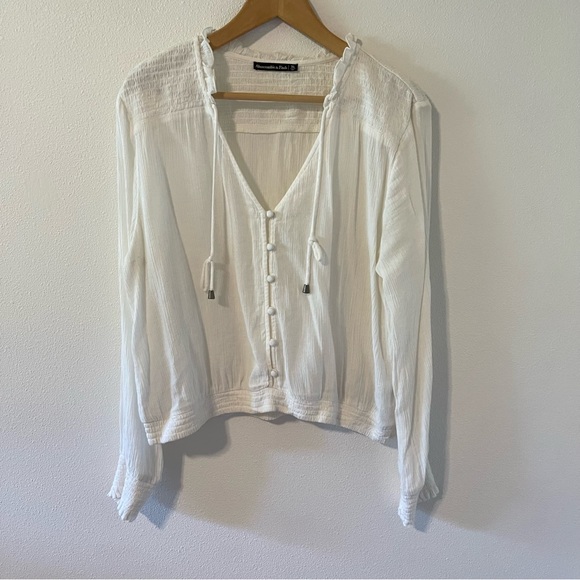 Abercrombie & Fitch Tops Abercrombie Fitch Beachy Gauze Long Sleeve